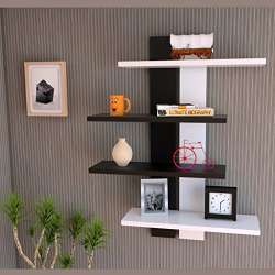 Buy Mamta Decoration Wooden Ladder Shape 4 Tier Designer Wall Rack