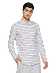 Wills Lifestyle Mens Slim Fit Casual Shirt Wsmwsha170085002 Frost