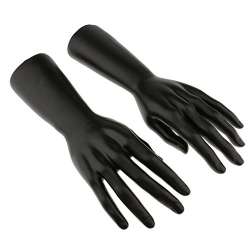 White 1 Pair Male Display Holder Mannequin Hand Jewelry Ring Bracelet Stand Rack