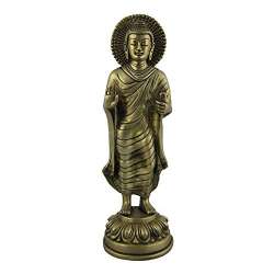 Buy Idol Collections Statue Of Standing Buddha Figurines In Brass