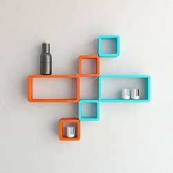Buy Santosha Decor Mdf Wall Decoration Shelf Set Of 6 Cube Amp