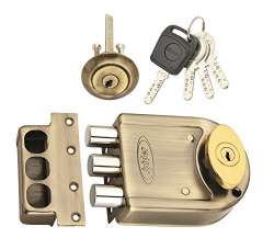 Spider Tri Bolt Door Lock With Antique Br Finish Dltb03ab Door Lock With Antique Br Finish