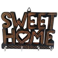 Buy Pebble Crafts Handcrafted Wooden Key Hanger Sweet Home