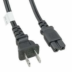 2 Prong Right Angle AC power Plug adapter IEC C7 receptacle to NEMA 1-15P US