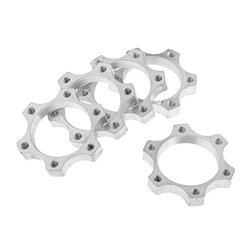 5Pcs Disc Brake Rotor Freewheel Threaded Hubs Nut 6 Bolt Flange Adapter 44mm