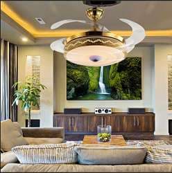 Ceiling Fan With Speaker Bluetooth Enabled Amp Color Changing Led