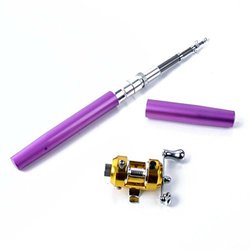 Telescopic Pocket Fishing Rod Travel Folding Spinning Pole Mini Travel FS