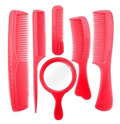 Majik Set Of 6 Pcs Classic Hair Combs Set With Mirror For Girls