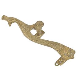 Indianshelf Handmade 1 Piece Brass Golden Peacock Door Drawer