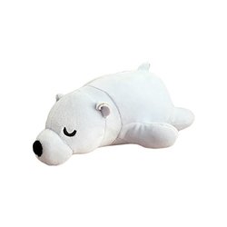 Chezmax Cute Polar Bear Shaped Stuffed Animal Toys Back Cushion