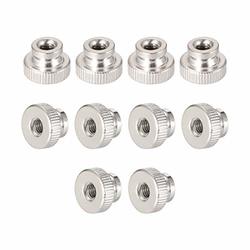 M3 Round Knobs with Collar Nickel Plating uxcell Knurled Thumb Nuts Pack of 10