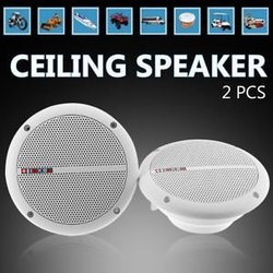 2x 7 70w 4 Ohm 2 Way Outdoor Indoor Waterproof Ceiling Speakers