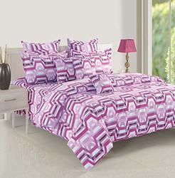 Swayam 144 Tc Geometrical Print Cotton Extra Large Bed Sheet With