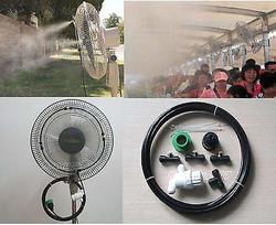 3 Brass Nozzles Water Misting Misting Fan 1//4/" slip-lok Connect DIY KIT