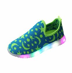 VenusCelia Kids Run with Smile Sneaker 2 M US Little Kid, Green