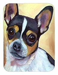 Carolines Treasures 7359LCBChihuahua Black and Tan Glass Cutting Board Large Multicolor