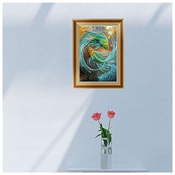 50x58cm 3D Silk Ribbon Purple Flower Cross Stitch Kit Embroidery DIY Handwork Ho