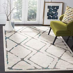 Safavieh Montauk Collection MTK212A Navy and Multi Runner 23 x 8