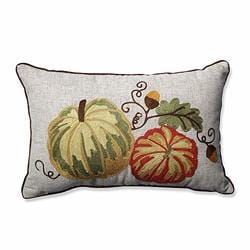 Pillow Perfect 574851 Harvest Squash Burlap Throw Pillow 16.5