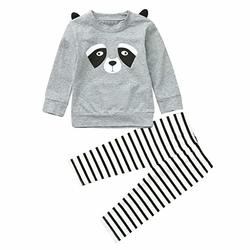 Voberry Toddler Baby Kids Girls Long Sleeve Cartoon Floral Print Tops Blouse Toddler Kids Tops T-Shirt Outfit Clothes