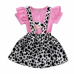 Voberry Newborn Toddler Kids Baby Girls Suspender Leopard Print Princess Dress Summer Clothes Outfits