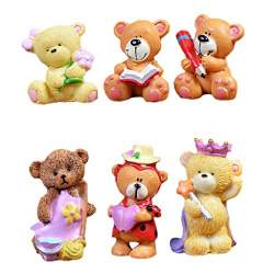6pcs Miniature Micro Landscape Craft Gardening Fairy DIY Decor Teddy Bear