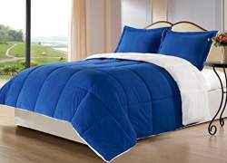 Borrego 3 Piece Royal Blue Down Alternative Comforter Set Blanket