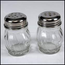 Clear Creative Co-Op DA4771 Glass and Brass Salt /& Pepper Shakers