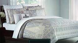 Cynthia Rowley Bedding 3 Piece Full Queen Duvet Cover Set Pale