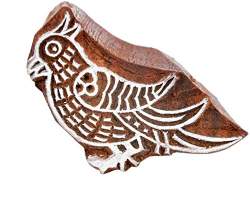 Hashcart Printing Stamps Astrology Horoscope Design Wooden Blocks Hand Carved For Saree Border Making Pottery Crafts