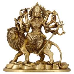 Buy Shalinindia Brass Hindu Goddess Durga Statues For Home Decor