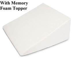 Majestic Home Goods Memory Foam Bed Wedge Pillow With Removable