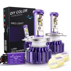 LED Headlight Bulbs 6000K White, Pack of 2 9003 80W 8000 Lumens Hi//Lo Beam MICTUNING Extremely Bright H4
