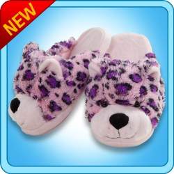 My Pillow Pets Pink Leopard Slippers Smallfits Up To A Toddlers 10