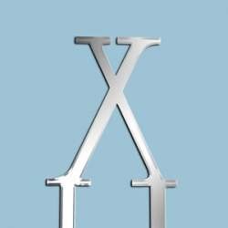 Small Oasis Supply 3-Inch Cupcake//Cake Decorating Ornament with a Beautiful Mirror Look Silver Monogram Letter T