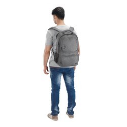 crew 4 laptop backpack grey