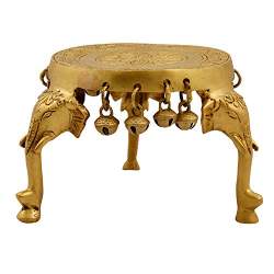 Buy Utsav Kraft Brass Original Finish Teapoy Stand For Pooja Room
