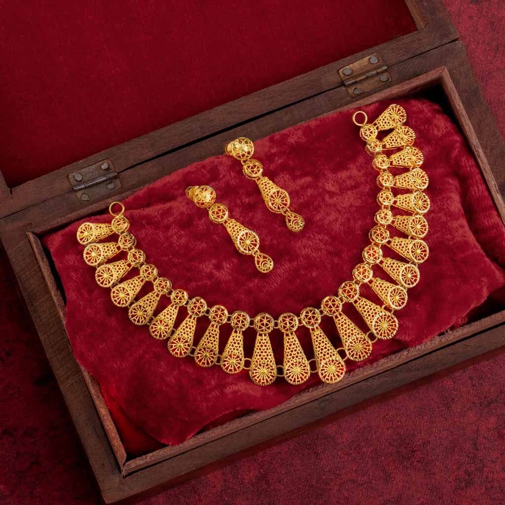 22k Gold Jewellery Gold Necklace Designs With Price Gold Necklace