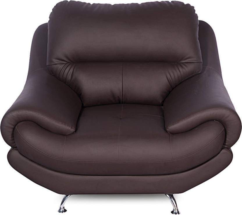 godrej interio Euro Pro Leatherette 3 + 2 + 1 Sofa Set (Coffe Brown) in