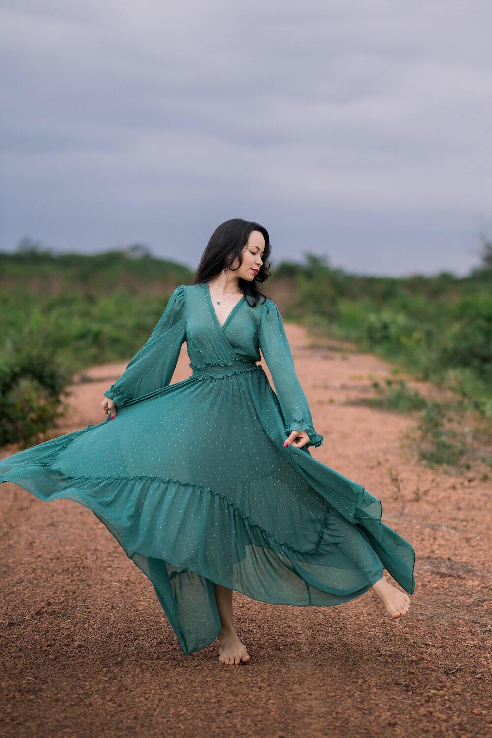 chinese dress ladies Stylish Panel Statement Readymade Women Dress -EWLD007  Fashionous