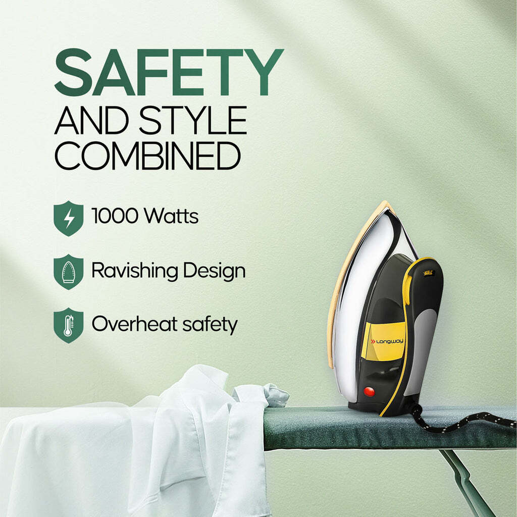 Electric Iron 1500W Stainless Steel Dry Iron with Temperature