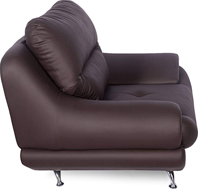 godrej interio Euro Pro Leatherette 3 + 2 + 1 Sofa Set (Coffe Brown) in