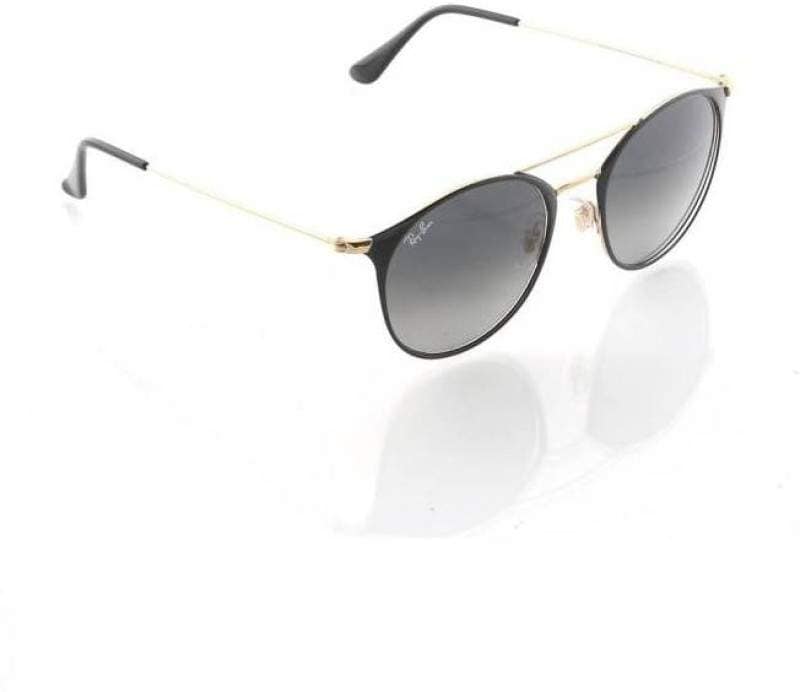 Ray-Ban 0RB3546187/7152 Full Rim Heart Unisex Sunglass (S, Black