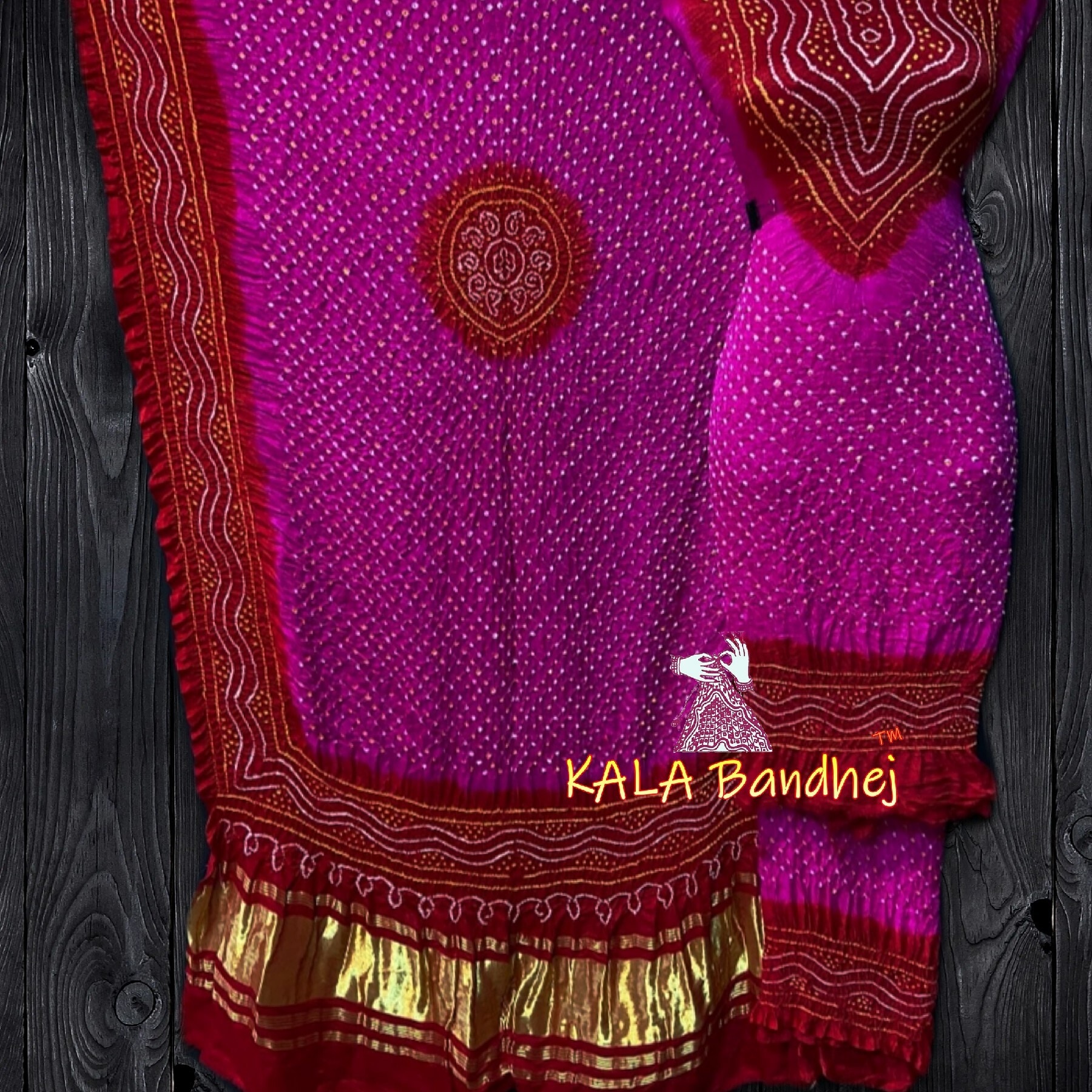 gaji silk dress material Bandhani by saloni | Pure modal gaji silk gharchola with bandhej dress  material... New arrival 