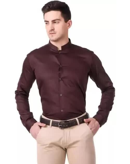 Cotton Slim Fit Plain Formal Shirt for Men/Women in Surat at