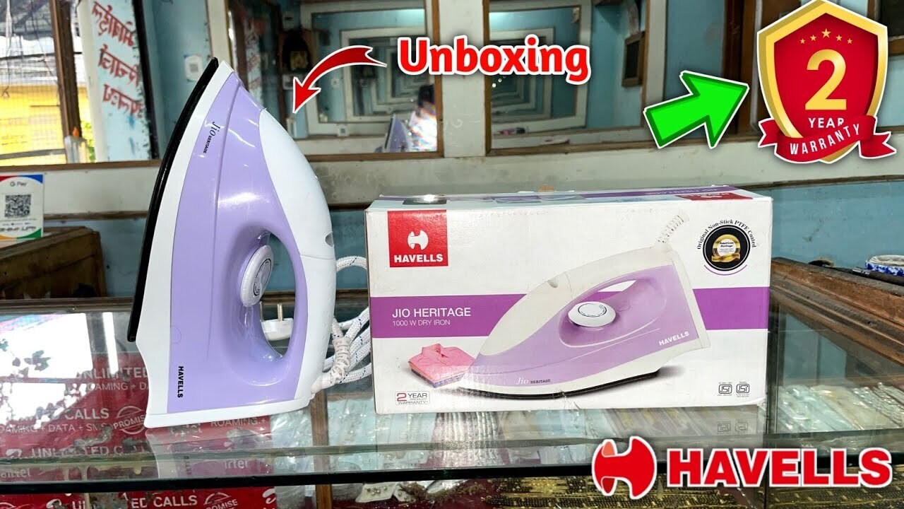Havells Dry Iron Purple And White
