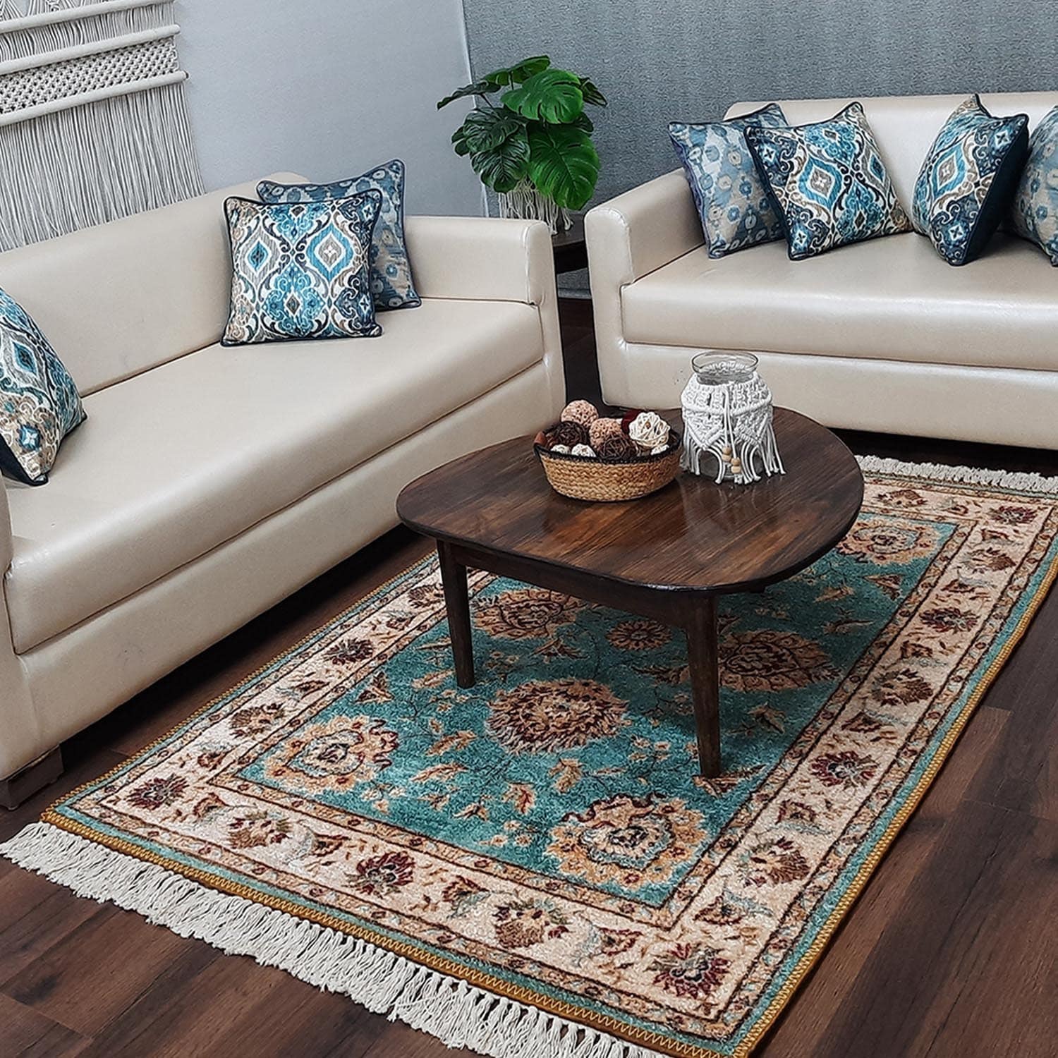 Hand-Knotted Floral Multicolor Persian Rug 2000 x 3000 mm