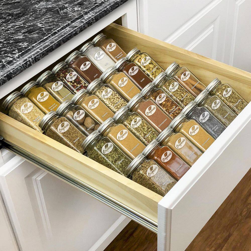 Spice Organizer Spice Box Rack Stainless Steel 2-Tier Spice Racks
