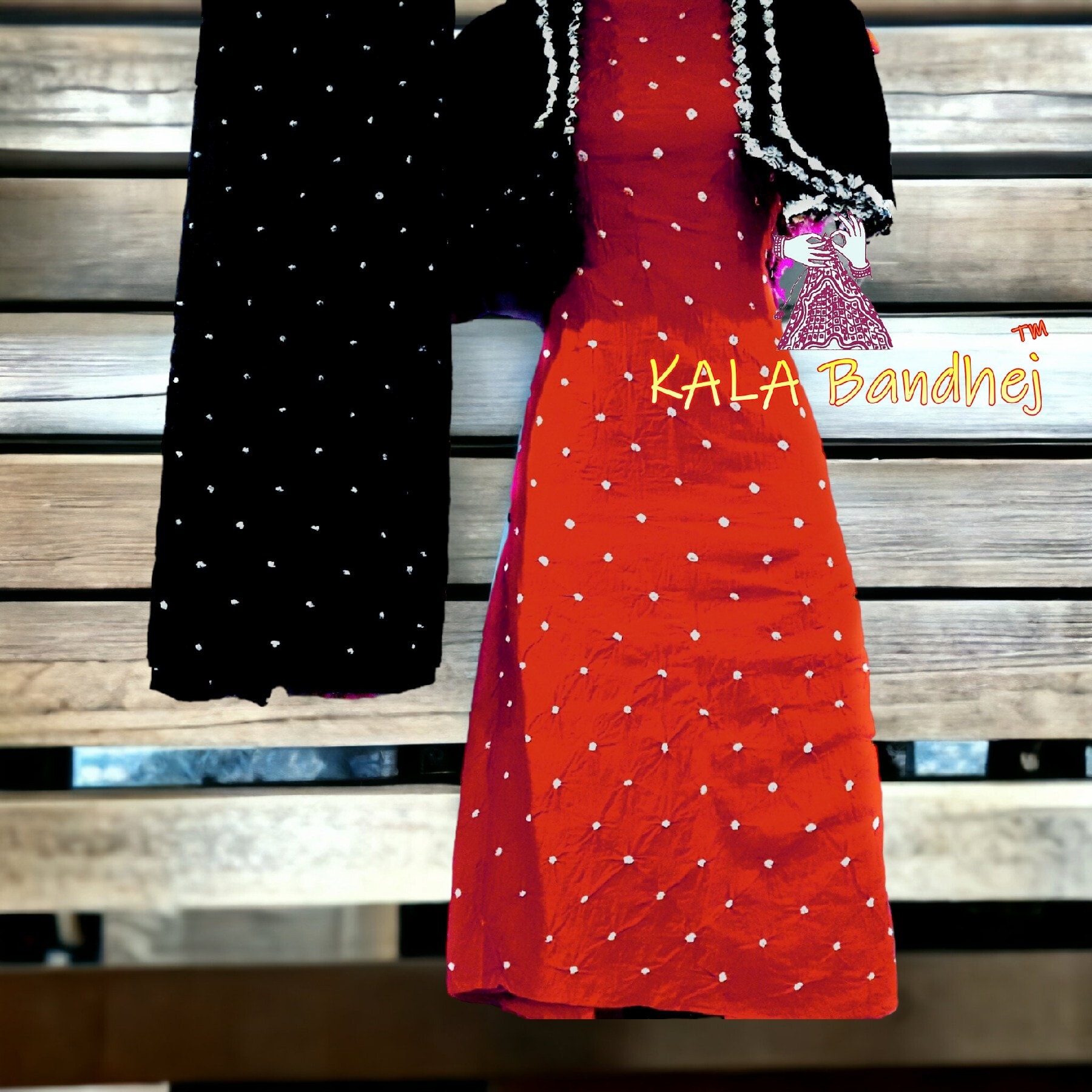Multicolor Regular Wear Designer Bandhani Cotton Dress Material, GSM:  100-150 in Rajkot at  450 / Pc by Soha Enterprise - Justdial