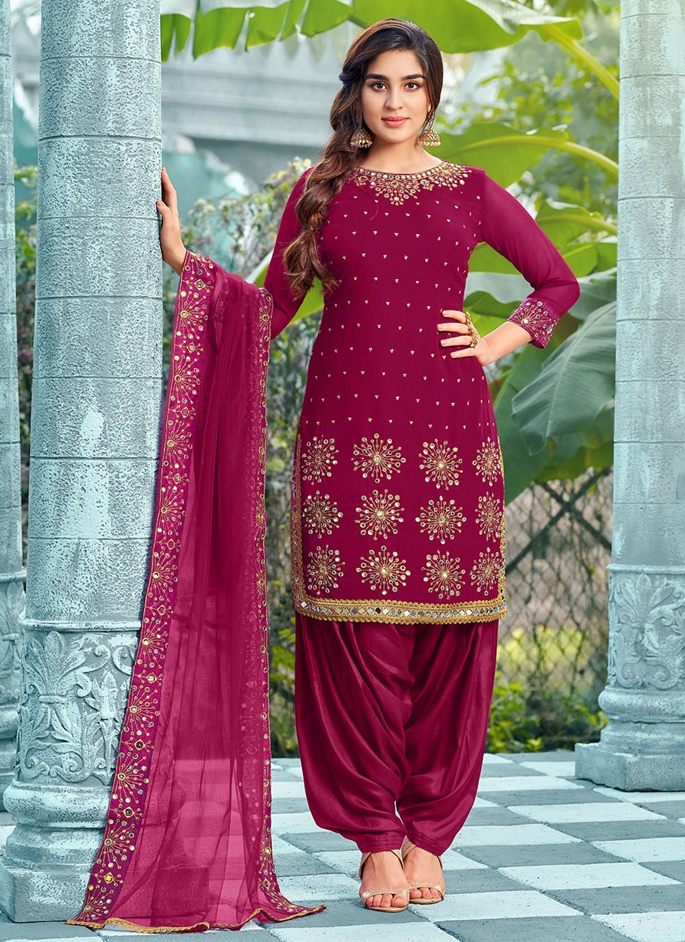 Fancy Punjabi Dress For Ladies in Surat at best price by Laxmi Matching  Center & Dress Materials - Justdial